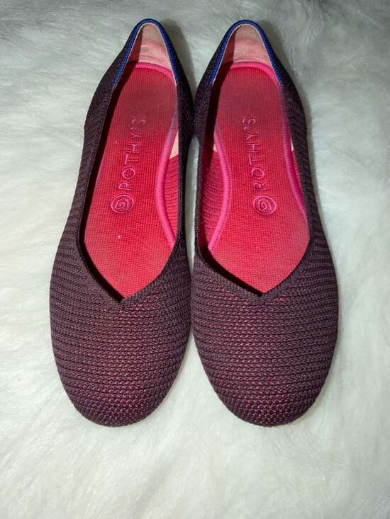 Rothy's Shoes - Rothy's The Flat Berry Lattice Stitch Knit Slip On Shoes Womens Size 9